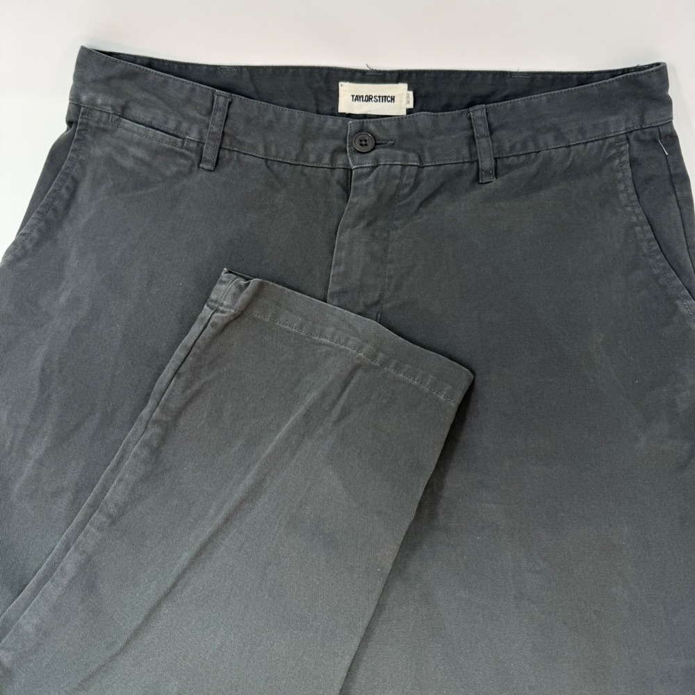 Taylor Stitch Mens Foundation Pant Organic Cotton Chino Coal Gray 33x34
